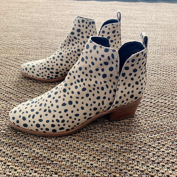 Dolce Vita Leopard Leather Ankle Boots Kaidie - Picture 6 of 11